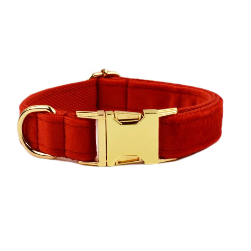 Velvet Collection Dog Collar with Custom Engraving