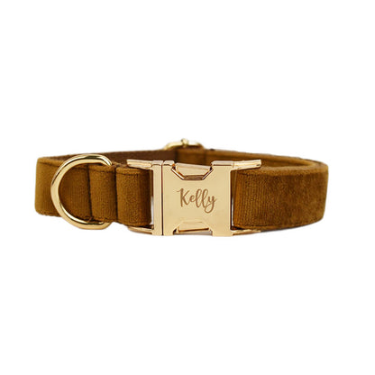 Velvet Collection Dog Collar with Custom Engraving