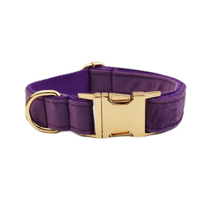 Velvet Collection Dog Collar with Custom Engraving