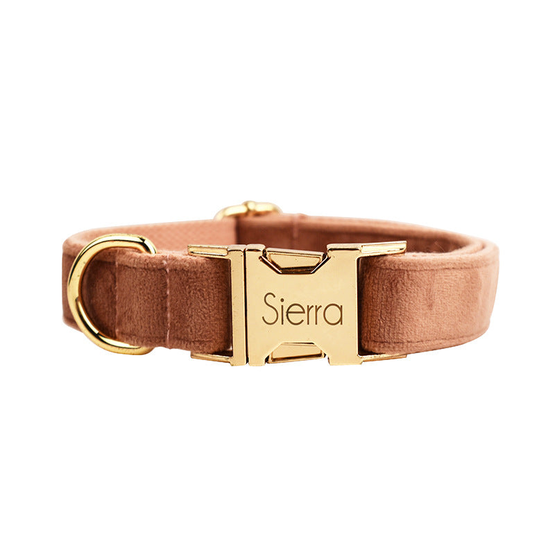 Velvet Collection Dog Collar with Custom Engraving