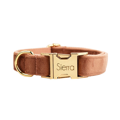 Velvet Collection Dog Collar with Custom Engraving