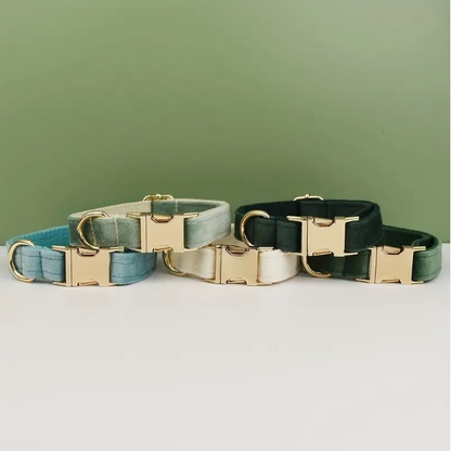 Velvet Collection Dog Collar with Custom Engraving
